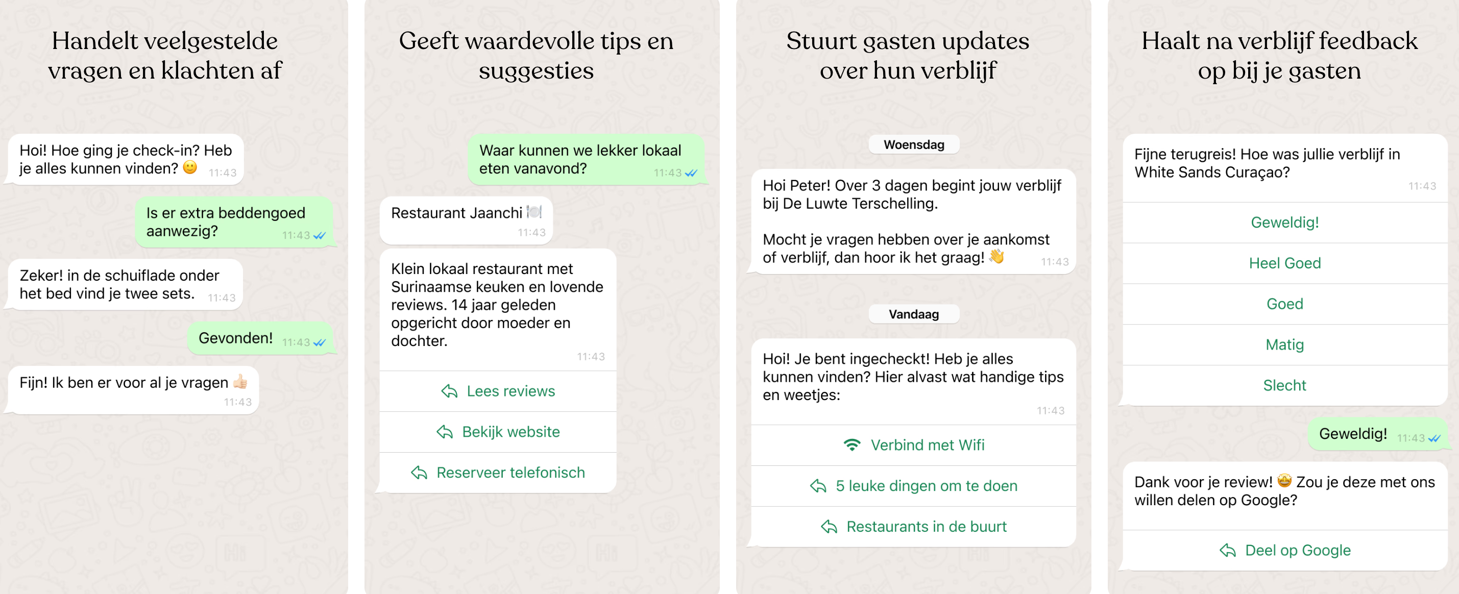 Dit is hoe Guest Butler via Whatsapp geautomatiseerd tal van vragen afhandelt